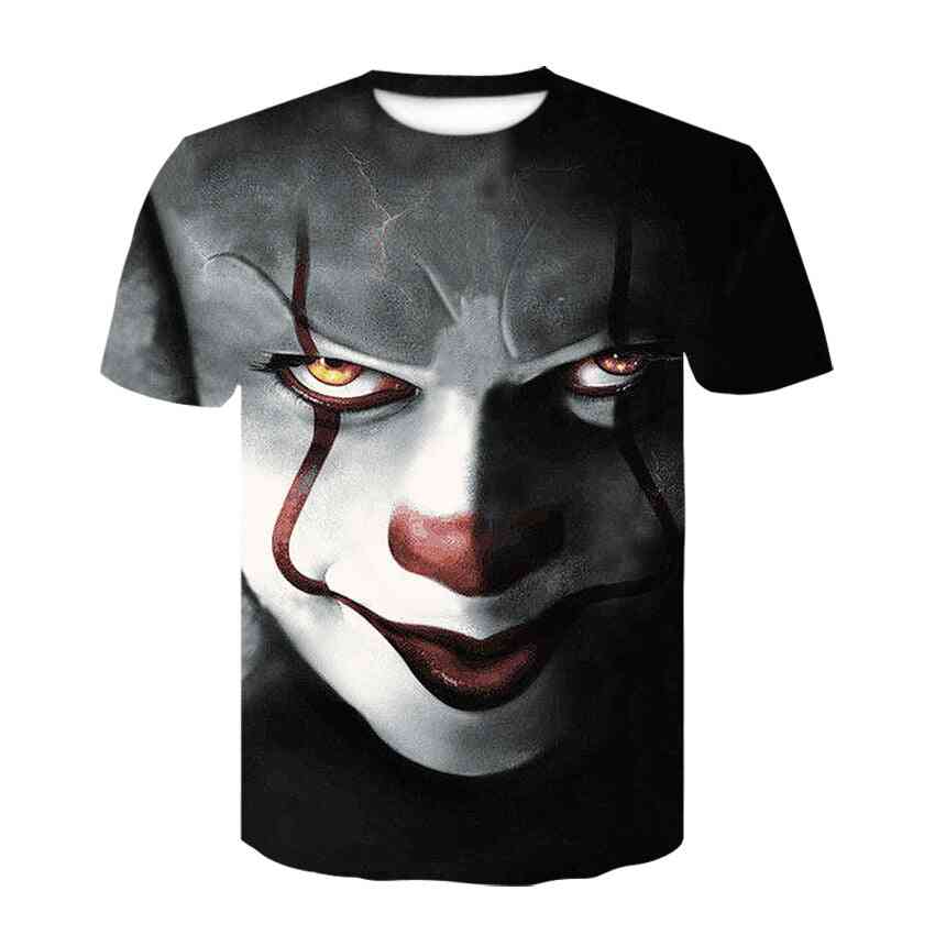 Película de terror it clown camiseta hombres / mujeres, hip hop streetwear tee cool clothes (set-4)