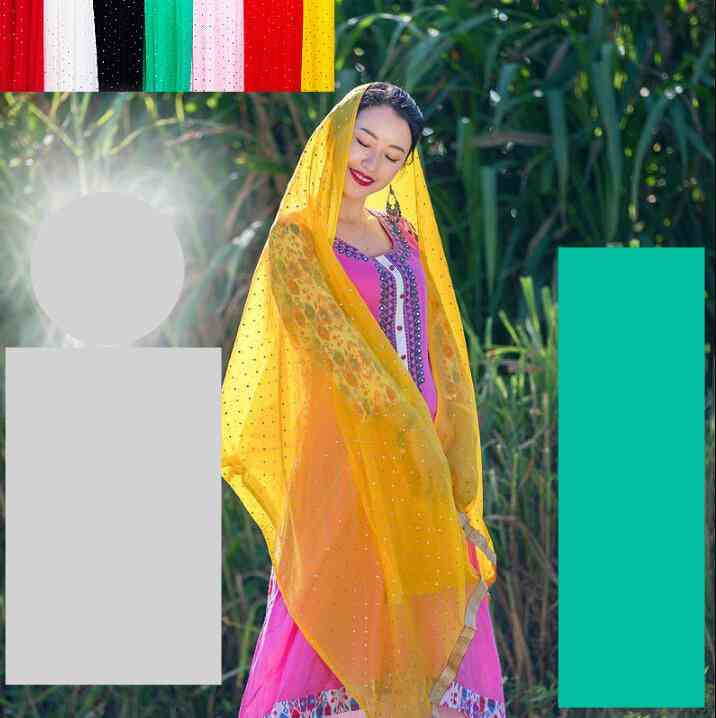 Etnični stili dupattas sarees šal, udoben šal
