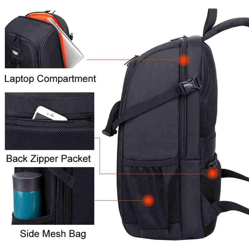 Vízálló- nagy kapacitású fényképező kamera, váll hátizsák, esővédő táska