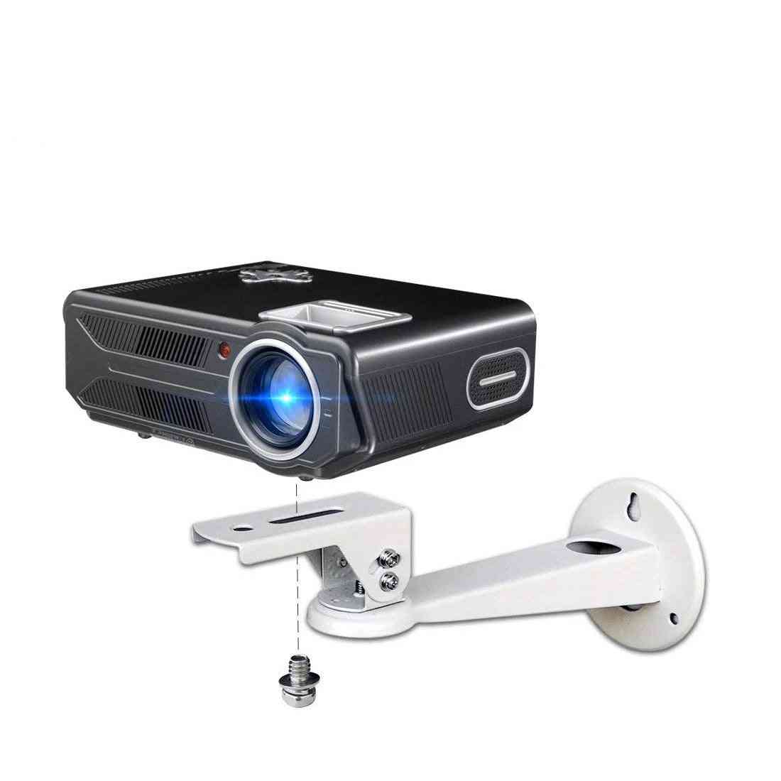 360úhlý mini projektor, stropní nástěnný držák, otočný držák držáku (bílý)