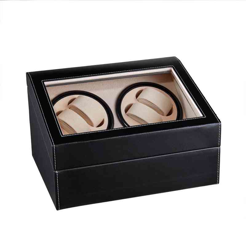 Watch Winder Mover Open Motor Stop Automatic Watch Rotator Display Box Winder Remontoir Wood Leather