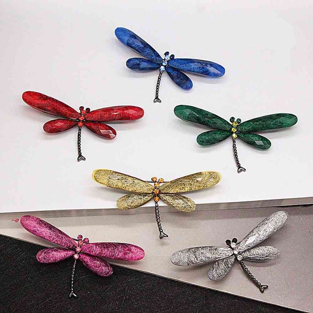 Spille a forma di libellula, gioielli vintage della serie di spille per animali di insetti