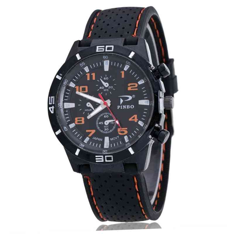 Waterproof- Pu Leather Quartz, Casual Watch For,