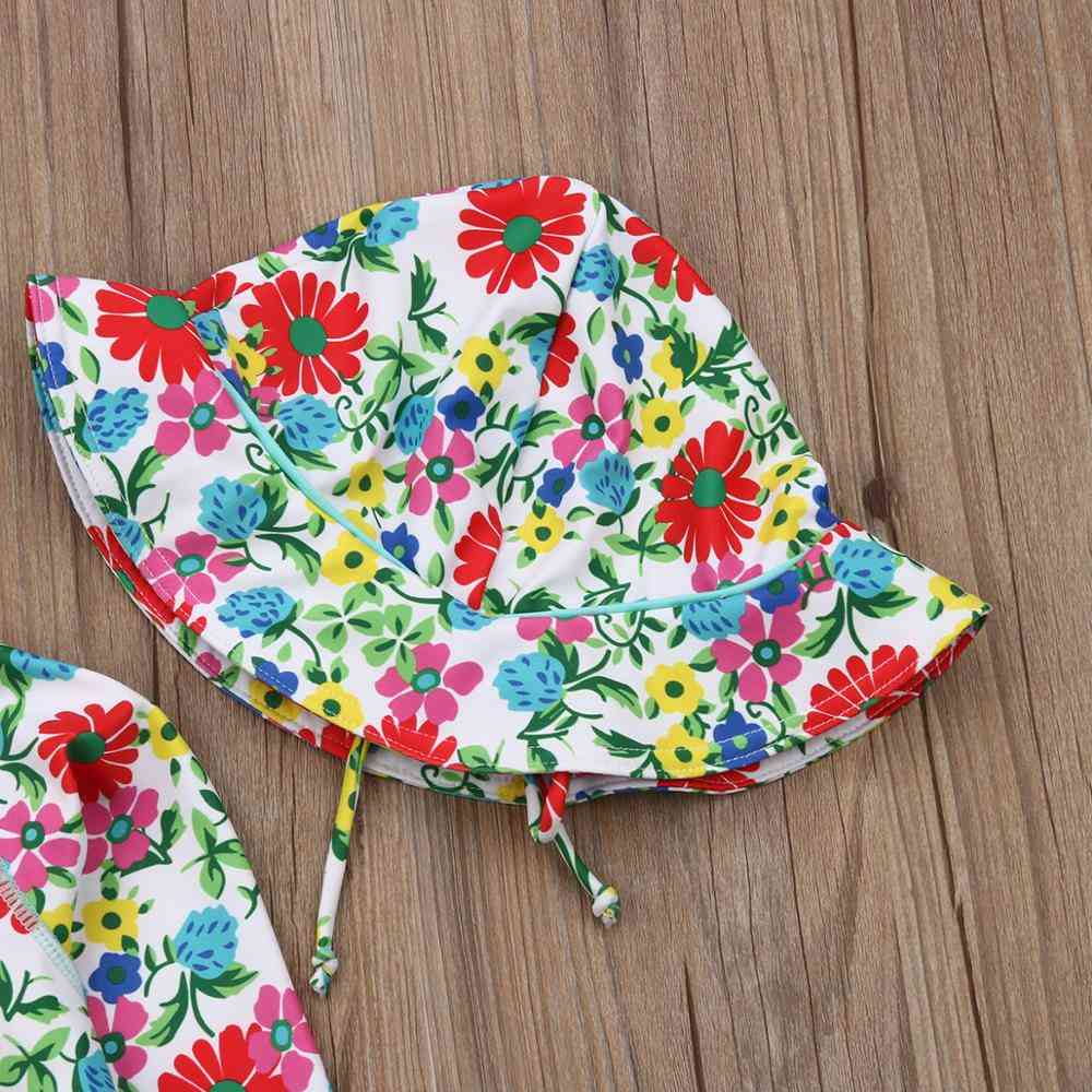 Ensembles de maillots de bain de plage d'été pour bébé, maillot de bain à imprimé floral de dinosaure