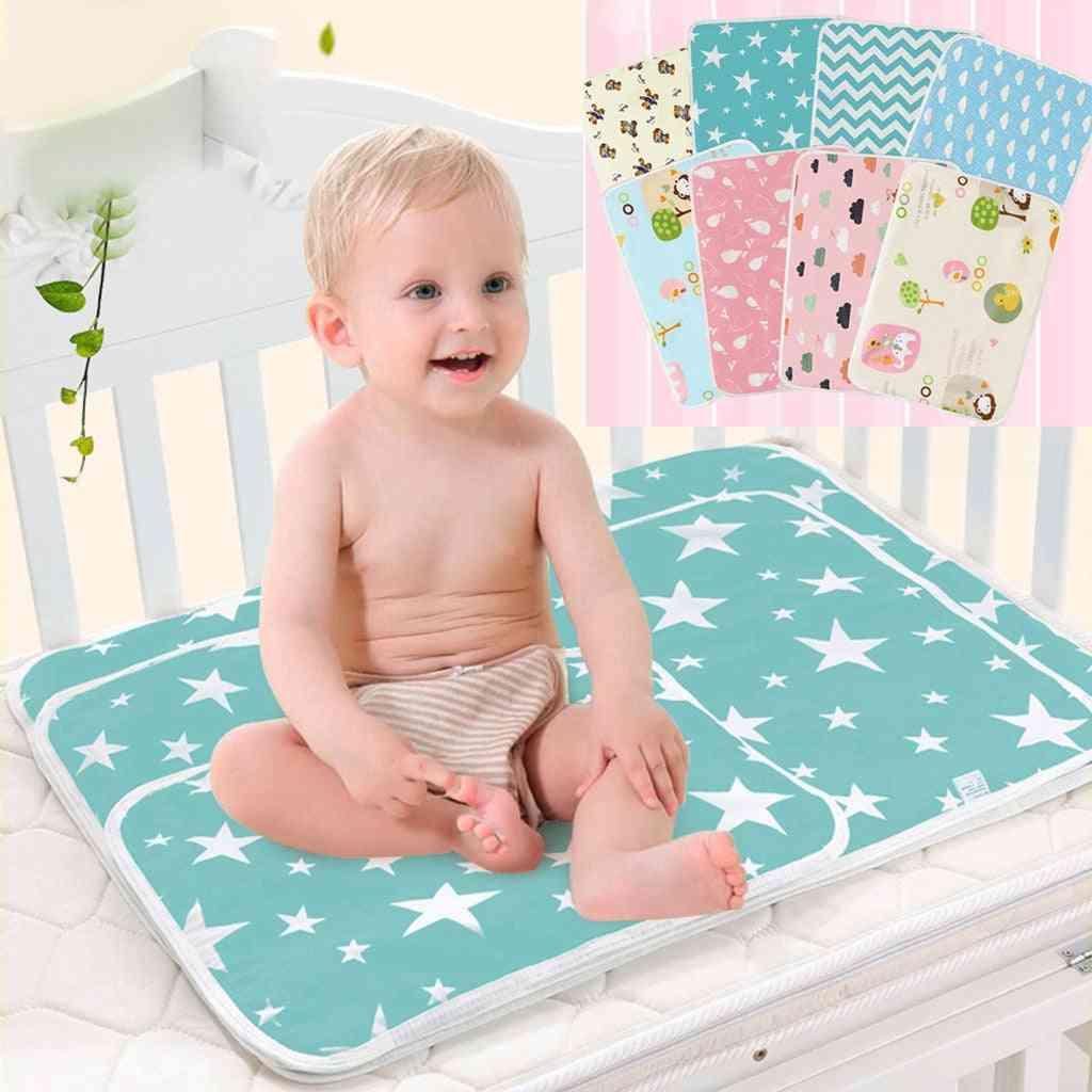 Newborn Baby Diaper Changing Cute Star Print Cotton Waterproof Mats