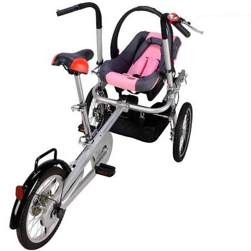 Mother&baby Bike Stroller, Newbore Tricycle, Kids Bicycle, Folding Babies Pram, Pushchair With Car Seat