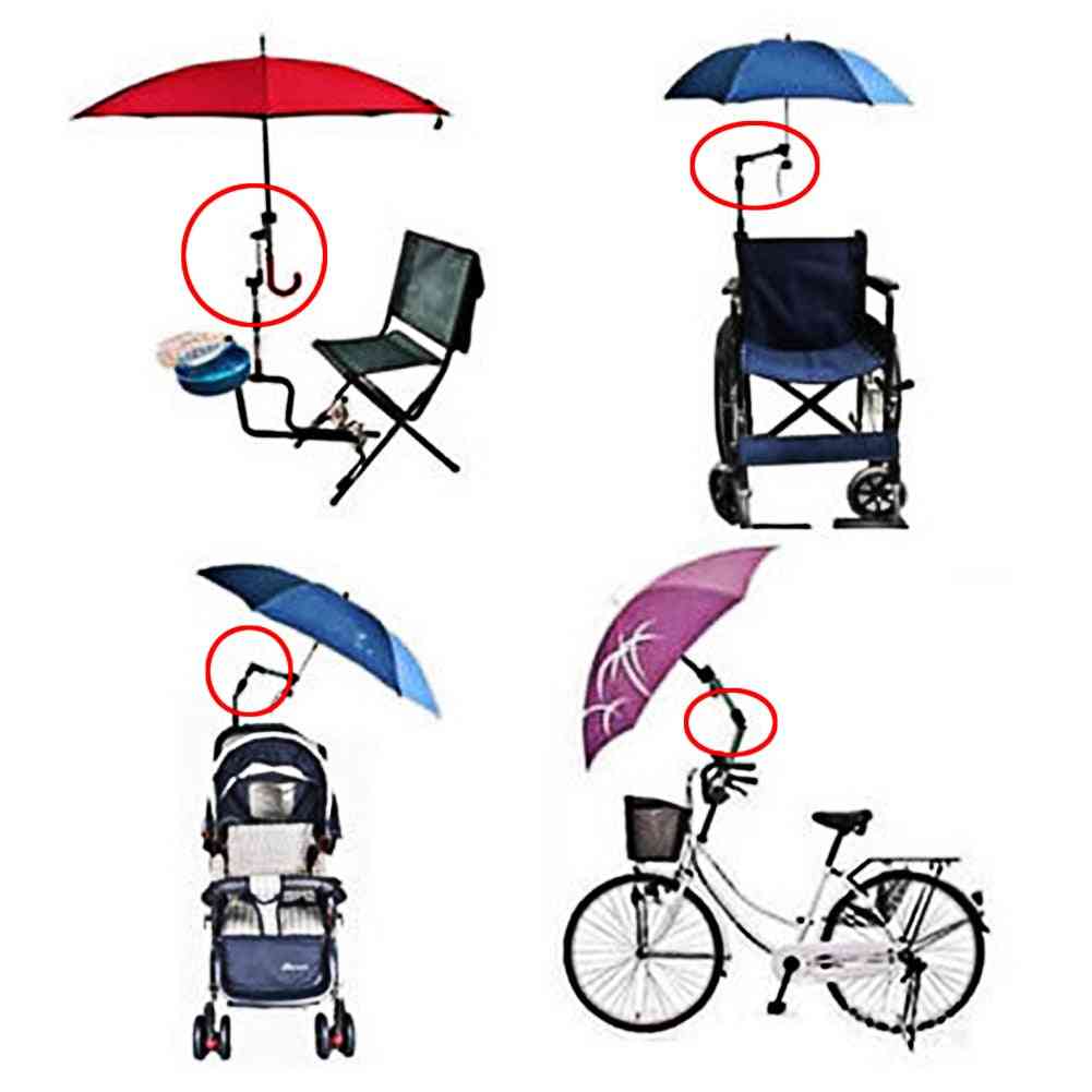 регулируем чадър за бебешка количка, много употребяван конектор за рафт за инвалидна количка (държач за чадър)