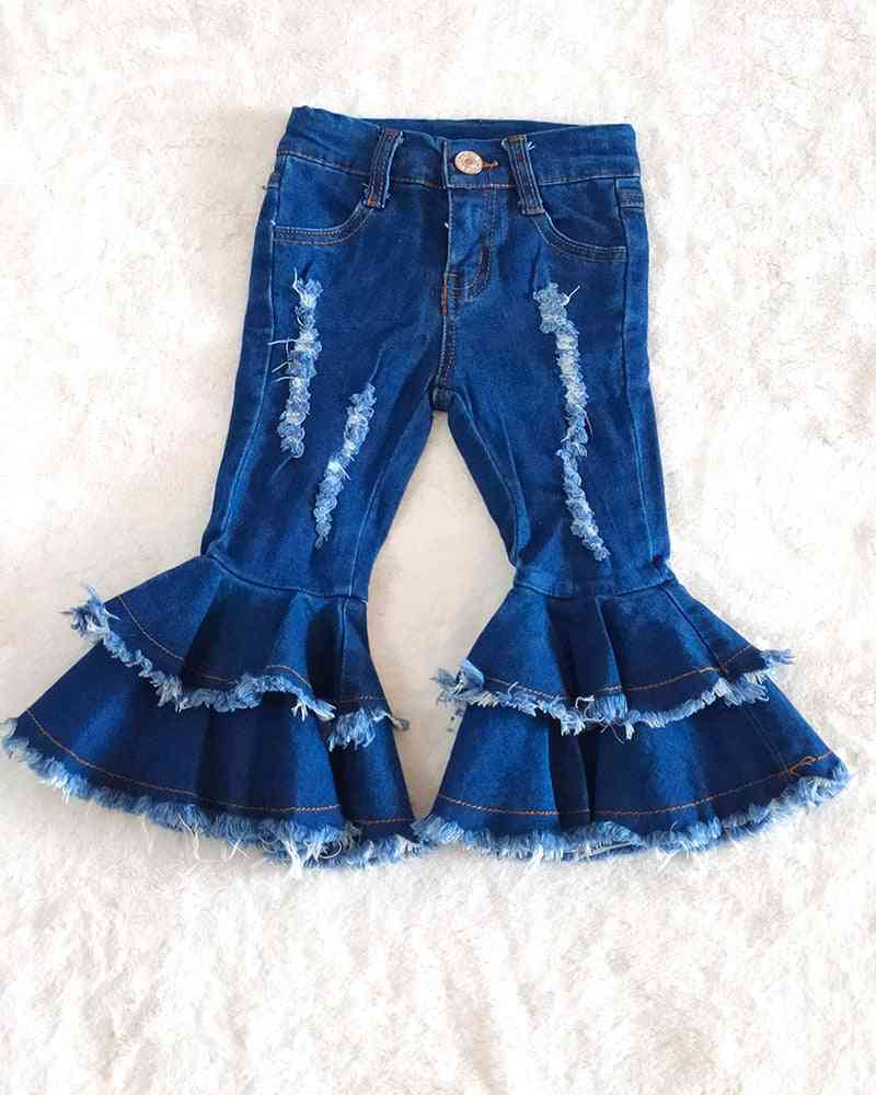 Girl Double-layer Jeans Bell Pants