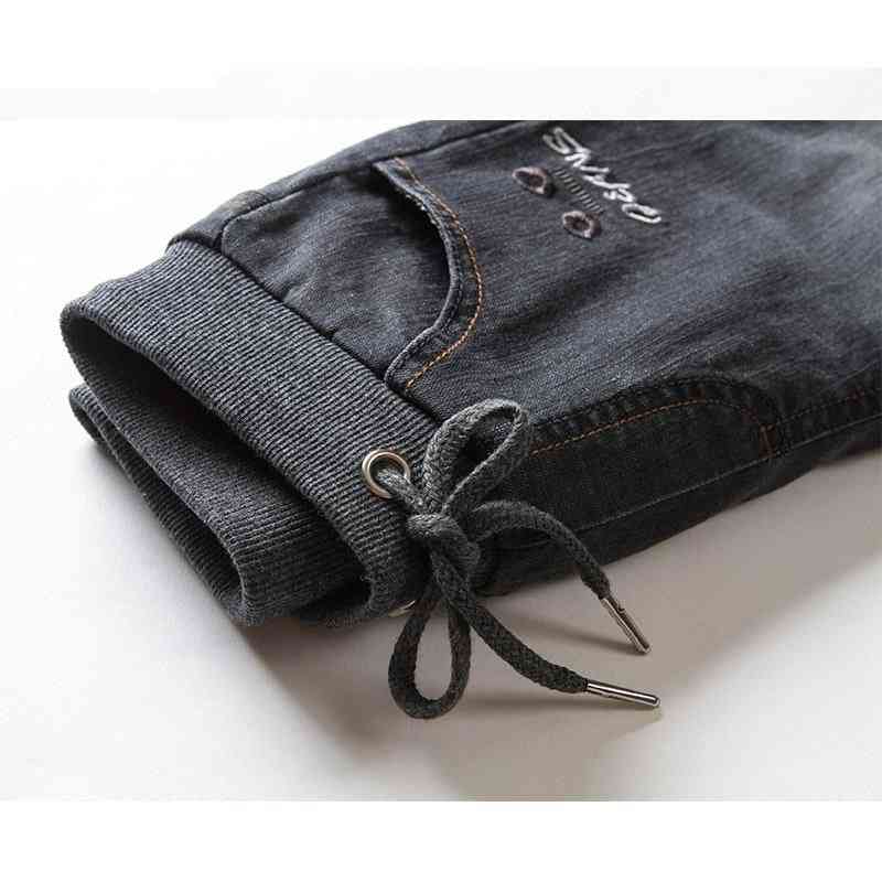 Inverno caldo-tempo libero più velluto, pantaloni dritti jeans per