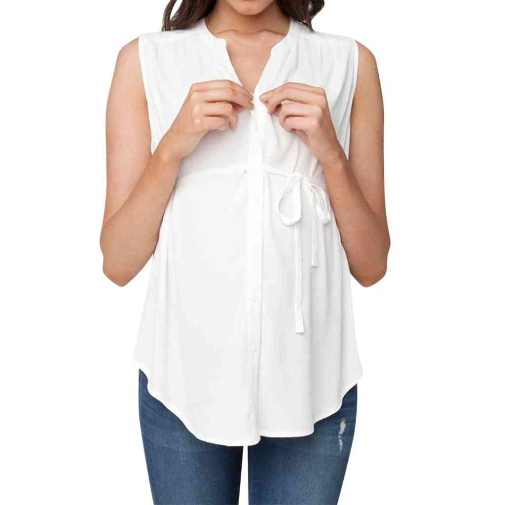 ženske noseče doječe poletna bluza z v-izrezom