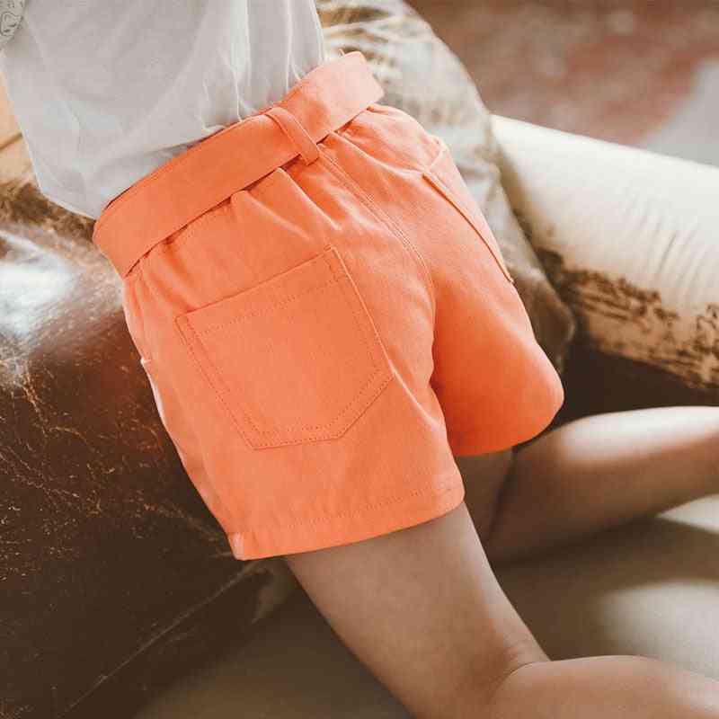 Cotton Shorts With Belt