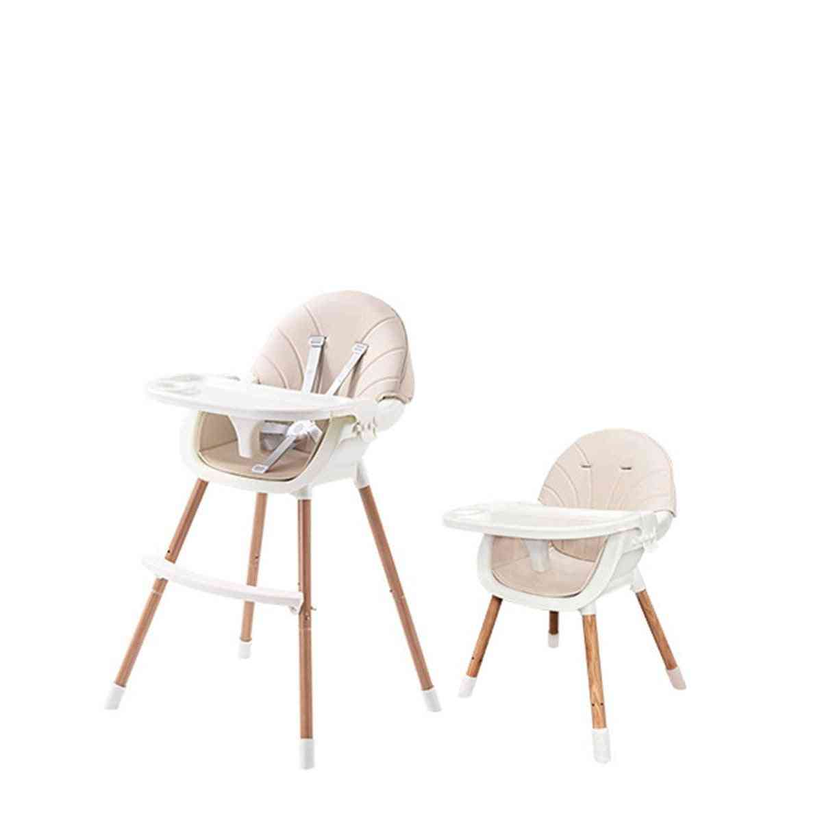 Multifunctional- Portable Double-layer, Baby Dining Table Seats With Pu Cover