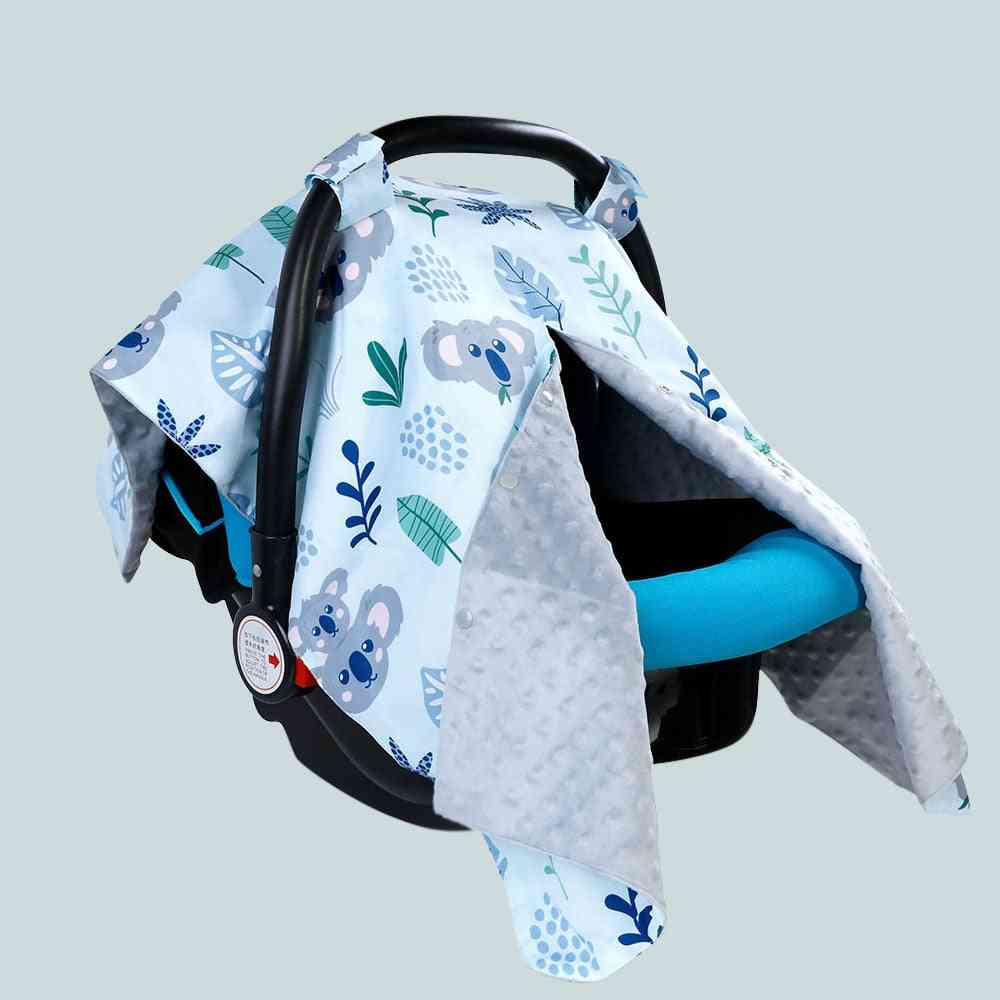 Baby Car Seat- Canopy Nursing Cover With Soft Warm Fabric For Breastfeeding