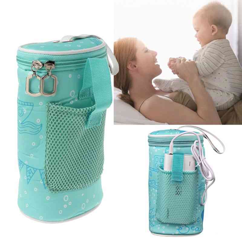 Usb Baby Bottle Warmer Heater Insulated Bag Travel Cup