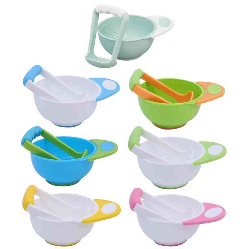 Baby Food Mills Feeding Universal Spill-proof Bowl Set