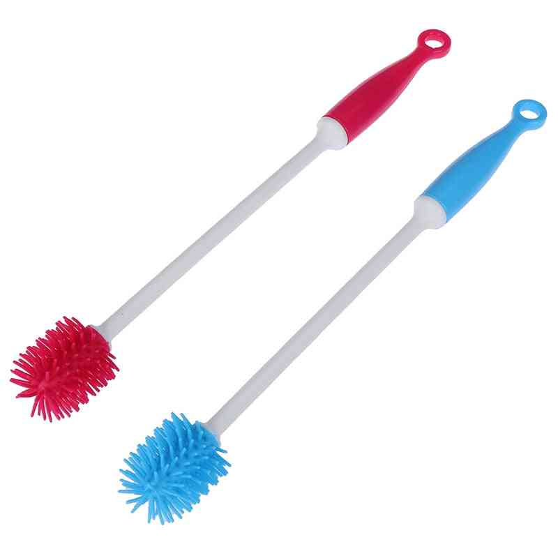 Milk Bottle Brush Unique Design Baby Bottles Scrubbing Silicone Cleaning Tool