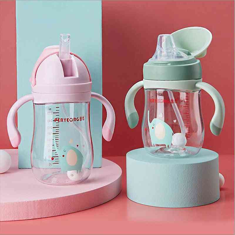 Feeding Drink Cups, Water Bottles Sippy Cup With Straw Handle Infantil Drinker