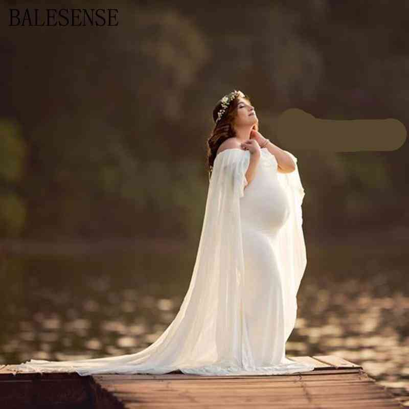 Maternity Photography Props Elegant Maxi Gown Dress