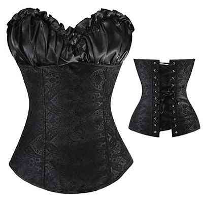 Corset, Lace-up Underwear That Shapes The Waist Body Gothic And Steampunk Bra