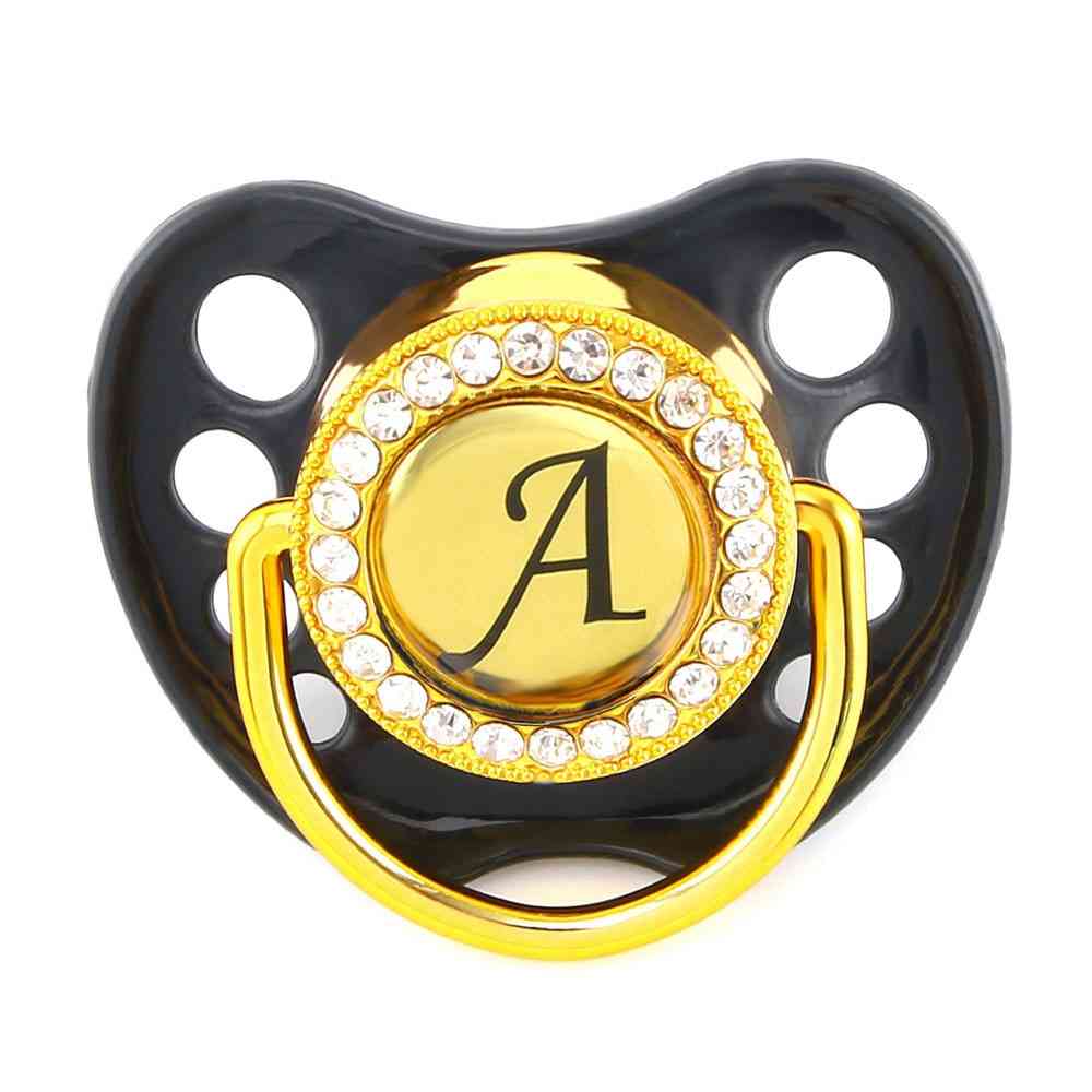 Name Initial Letters Silicone Newborn Baby Orthodontic Dummy Pacifier