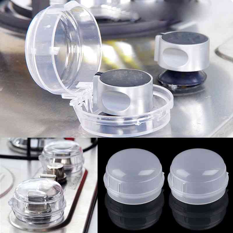 2pcs- Gas Stove Oven, Knob Cover Padlock, Lid Lock Protector For Baby Safety
