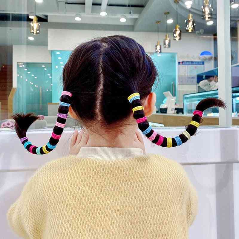 Hairpin Rubber- Hair Tie Ponytail, Holder Bands Kids Accessories