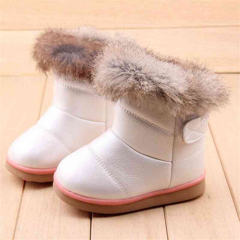 Winter Warm- Pu Leather, Flat Snow Boots For Baby
