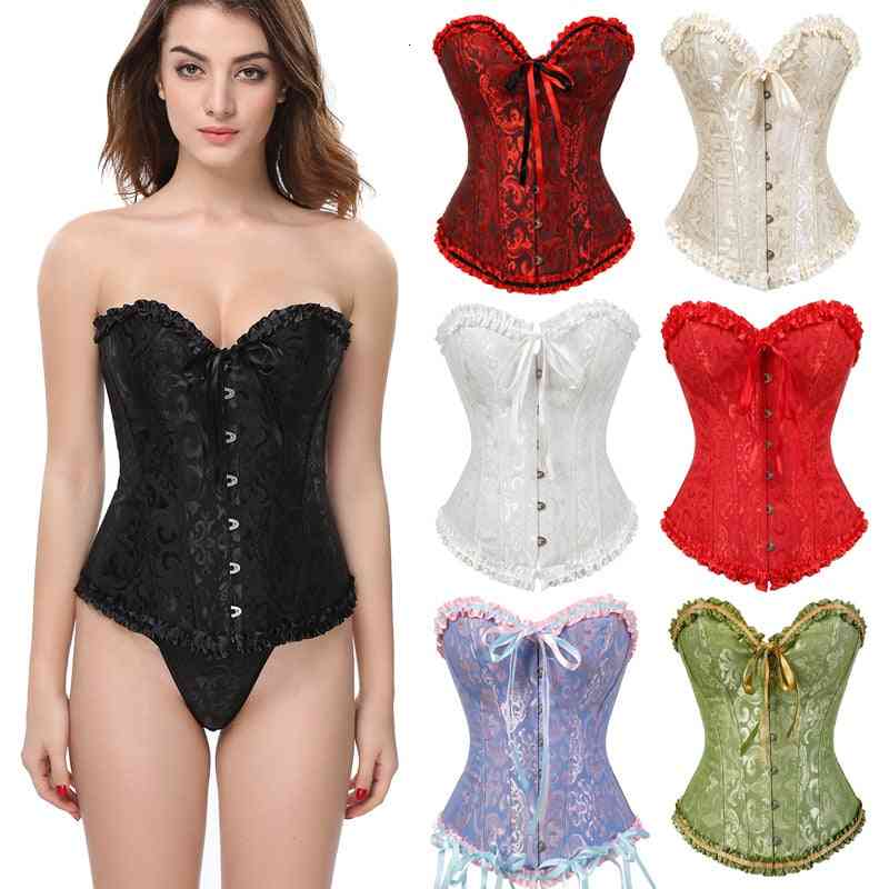 Plus Size Bustier Corsets Gothic Lace Up Binders Shapers