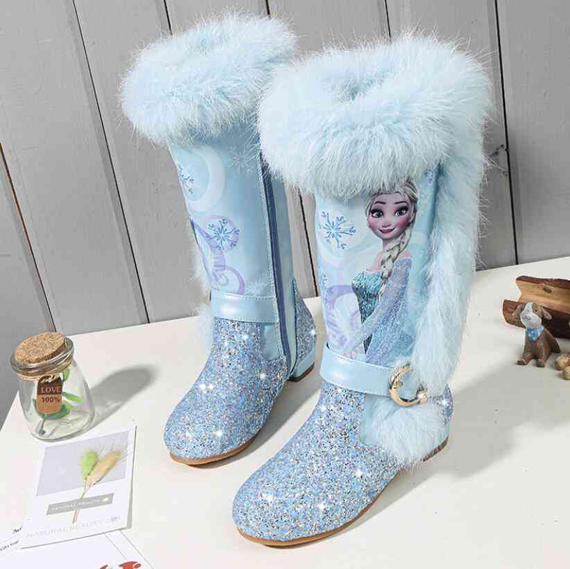 Elsa Princess Kids New Winter Frozen Boots