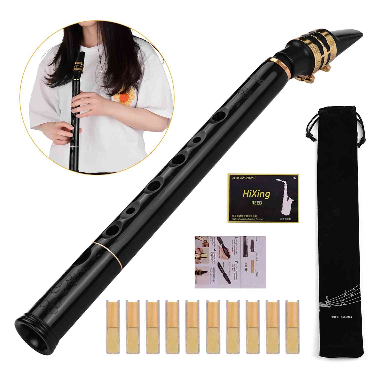 Mini Pocket Saxophone Sax, Abs Material With Mouthpieces, Carrying Bag, Woodwind Instrument