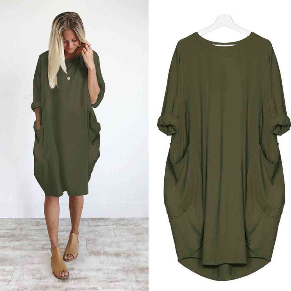 Long Sleeve Casual Loose Dress Maternity Clothes