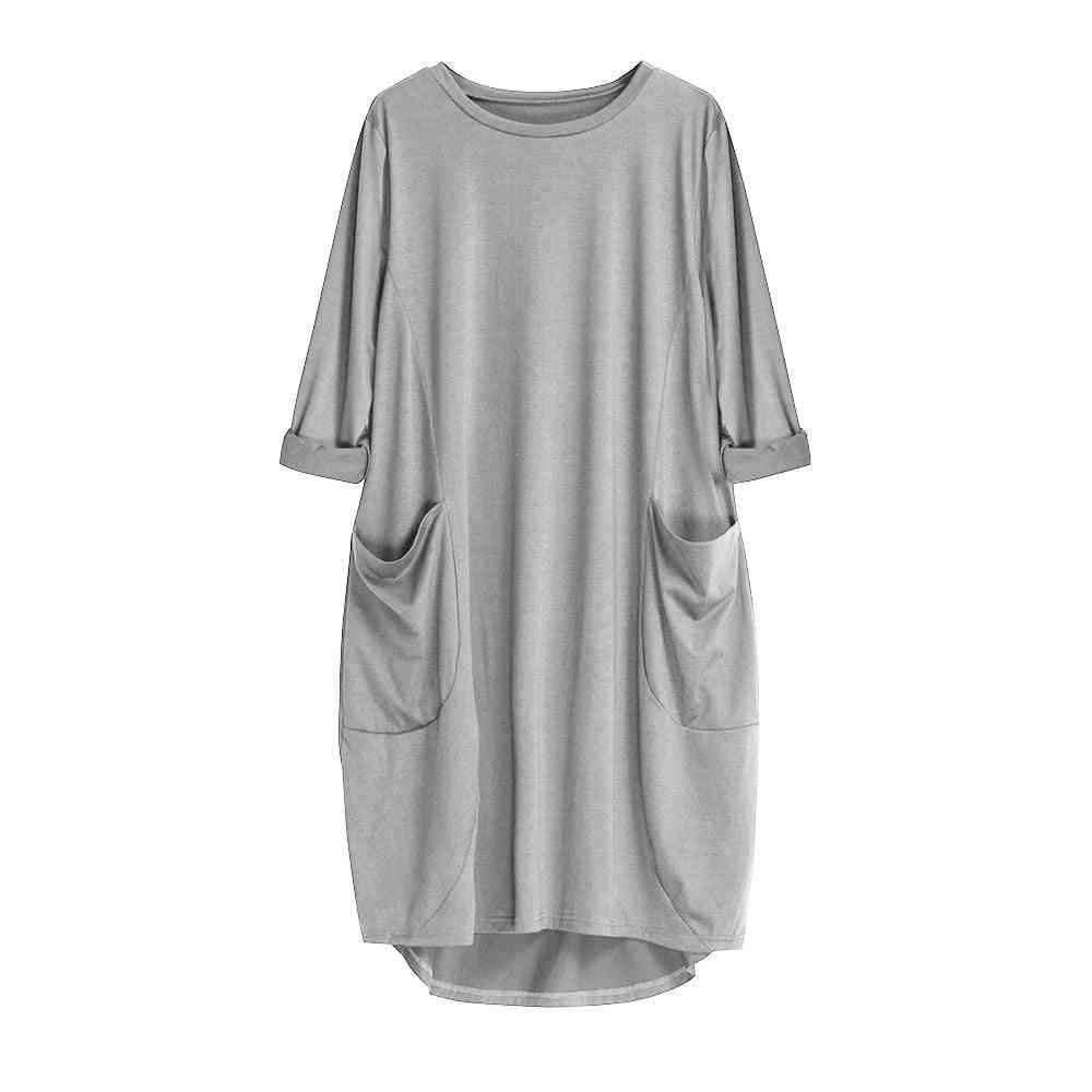 Long Sleeve Casual Loose Dress Maternity Clothes