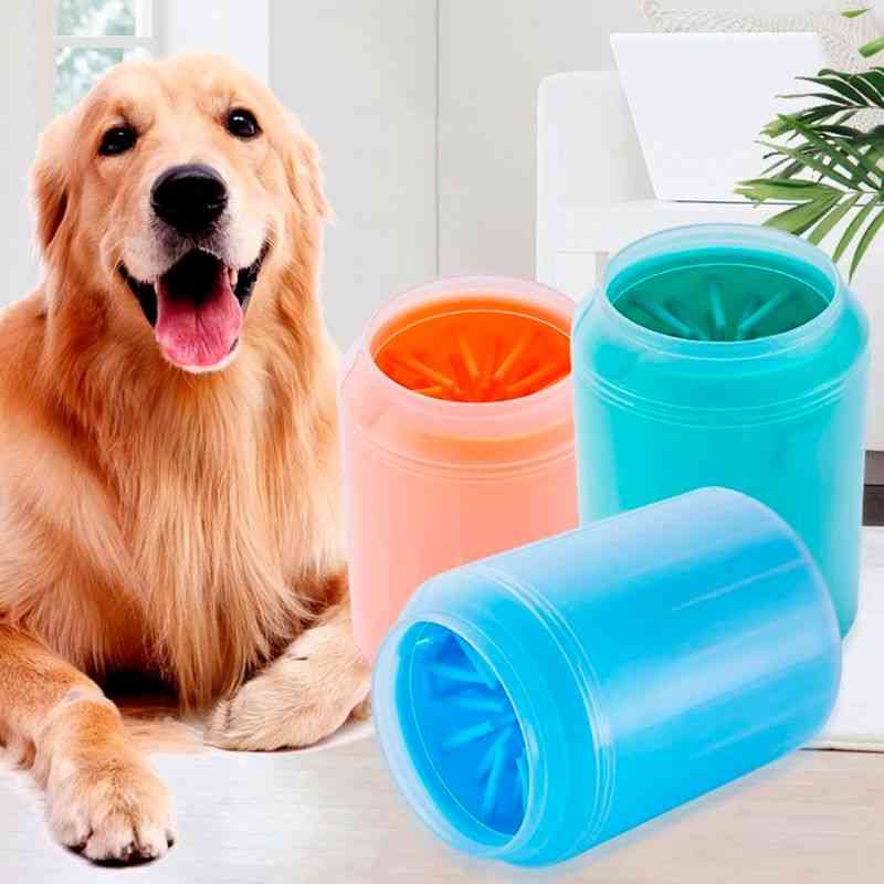 Dog Paw Cleaner Cup Soft Silicone Comb