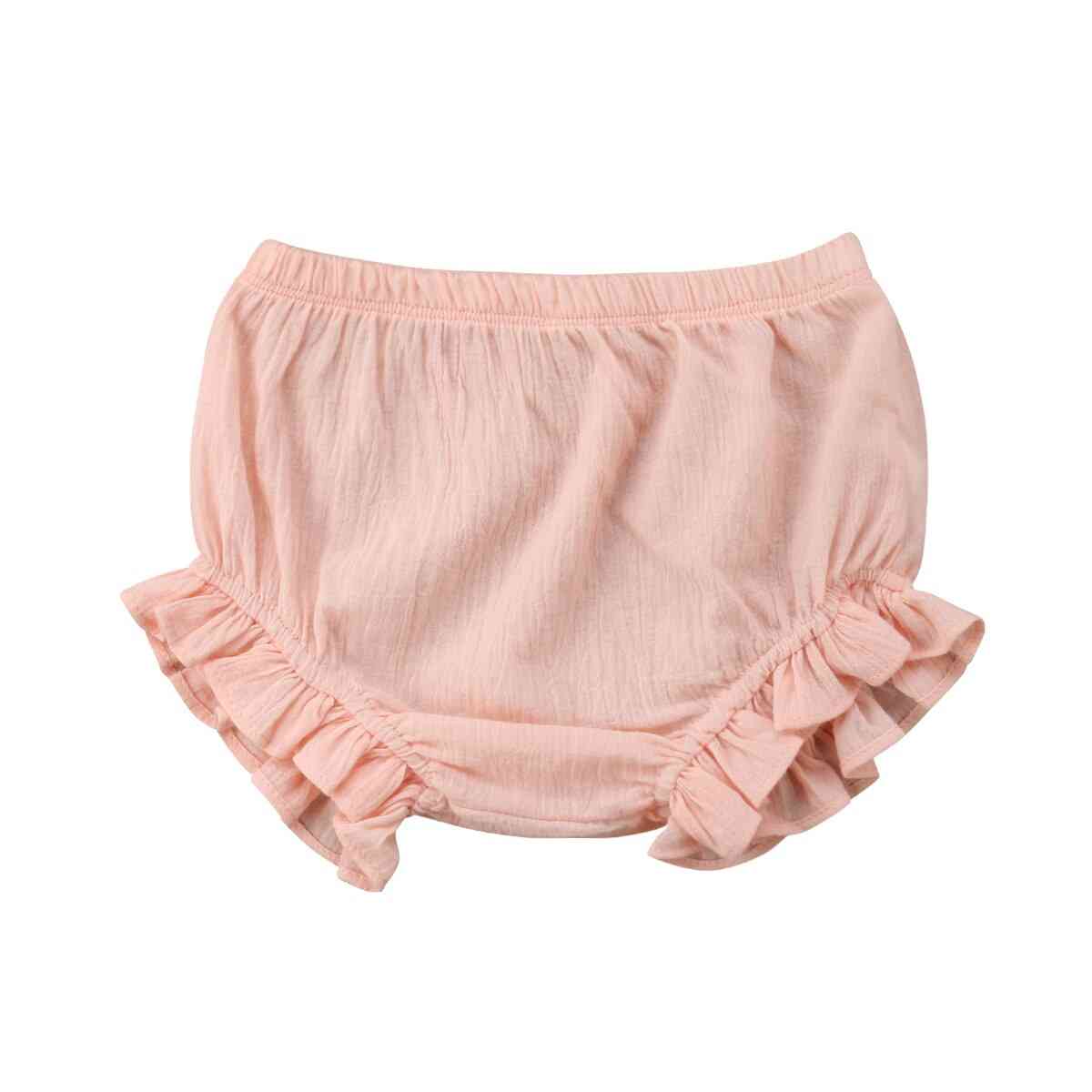Toddler spædbarn baby børn flæser shorts bund solid pp blomstrer bomuld ble blegeovertræk