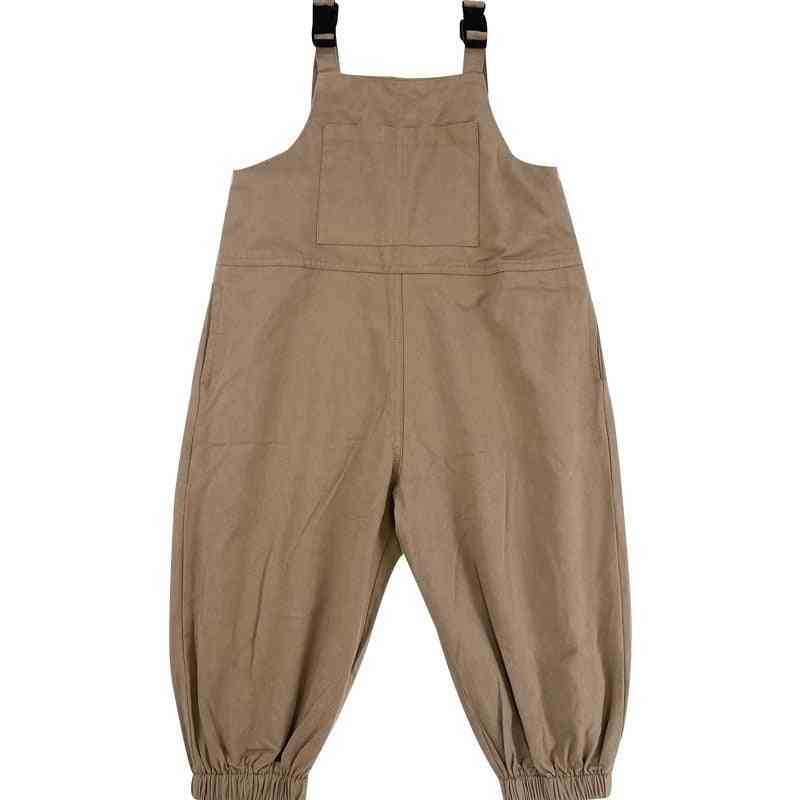 Spring Autumn- Solid Color Loose, Overalls Jumpsuits For,