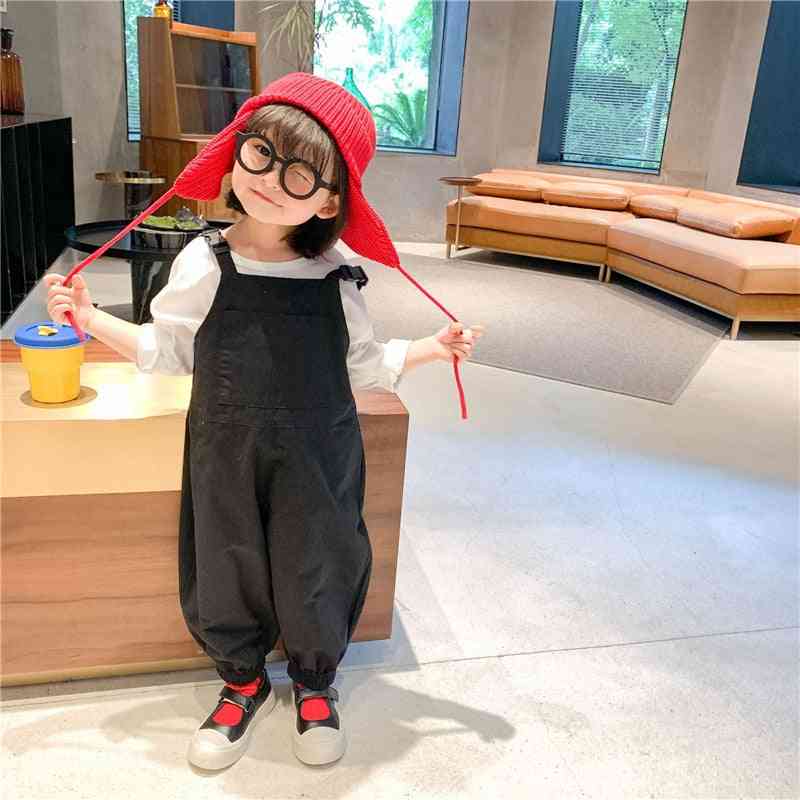 Spring Autumn- Solid Color Loose, Overalls Jumpsuits For,