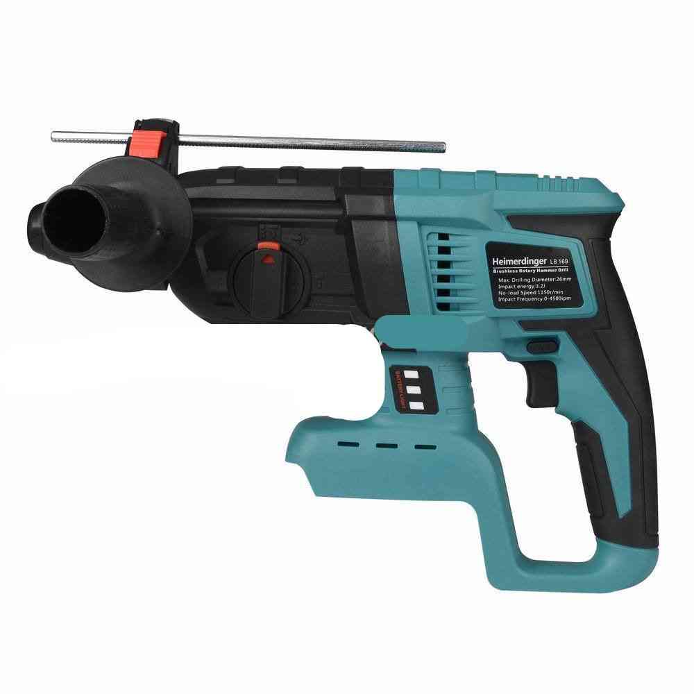 18v- Rechargeable Brushless Cordless, Rotary Electric, Drill Hammer