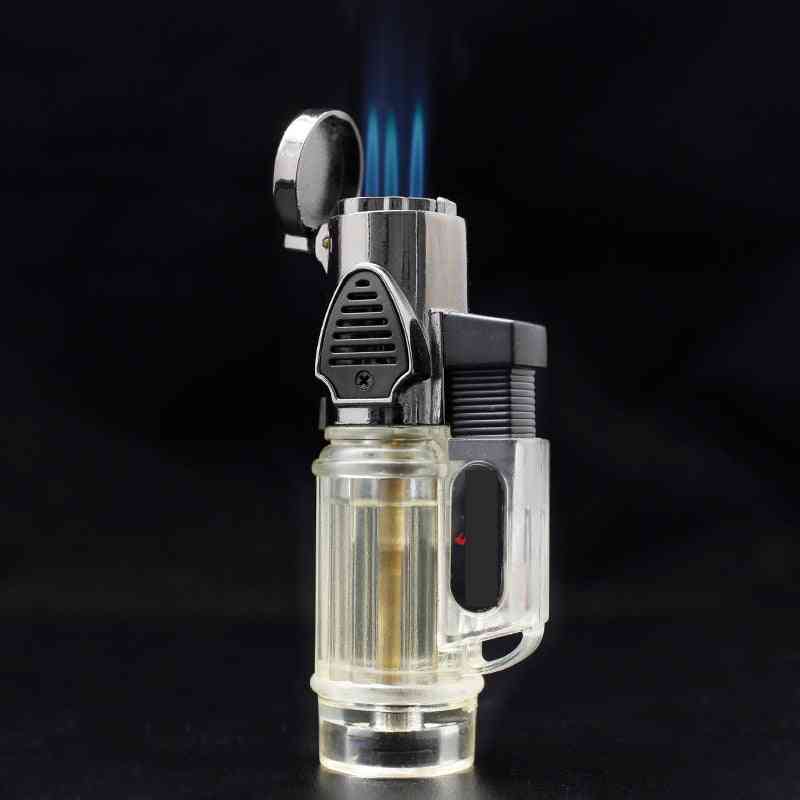 Windproof Torch Jet & Turbo Gas, Three Nozzles Bbq Ignition Inflatable Butane Spray Gun Lighter