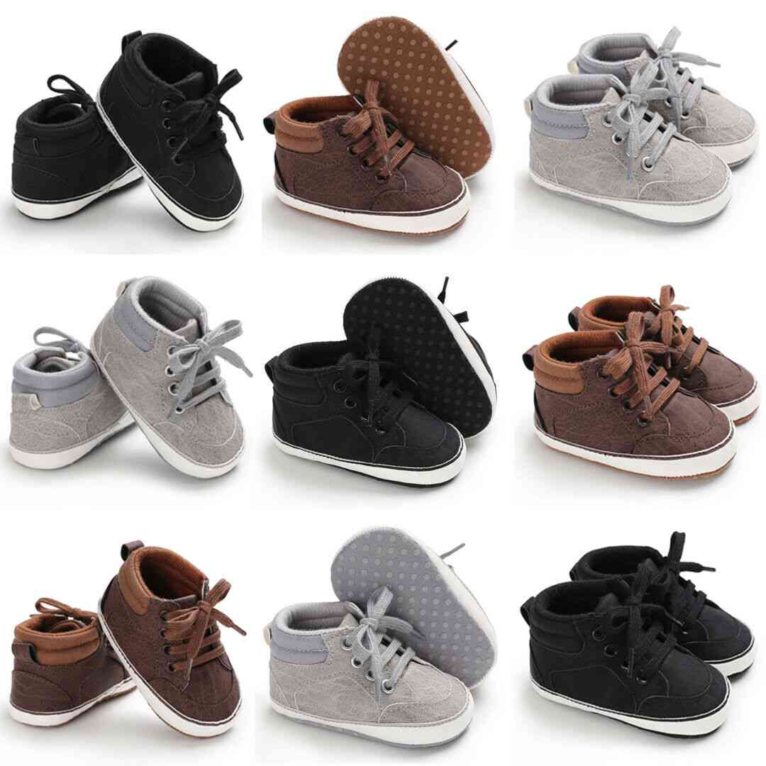 Newborn Shoes, Baby Solid Soft Prewalker Casual Canvas Sneakers