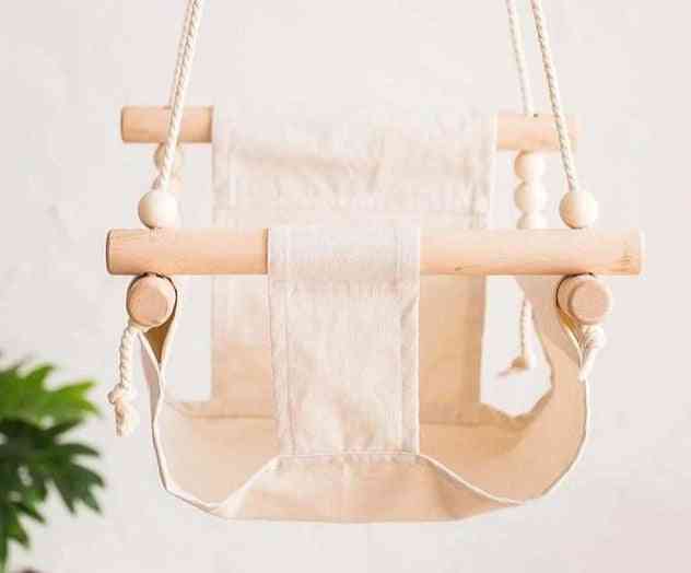 Baby Canvas Swing Chair Hanging Wood