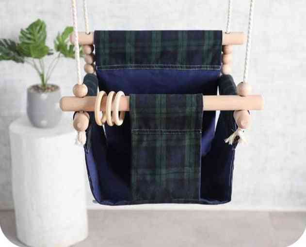 Baby Canvas Swing Chair Hanging Wood