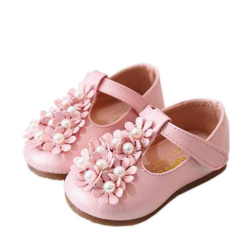 Girls Flowers Pearl Baby Shoes