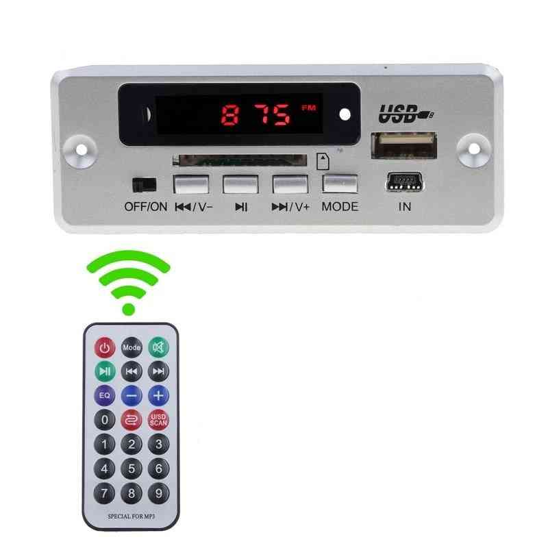 Dc 5v 12v Car Bluetooth 5.0, Mp3, Wma, Fm, Aux Decoder Board Audio Module