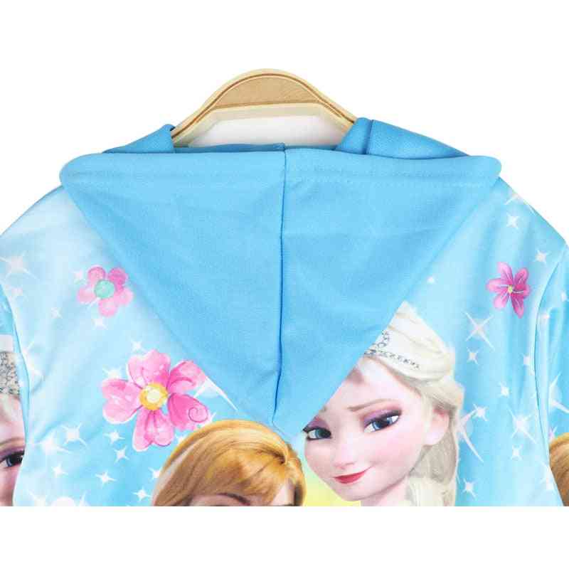 Frozen Princess, Snow Queen Coats Jacket - Girl Hooded Coat