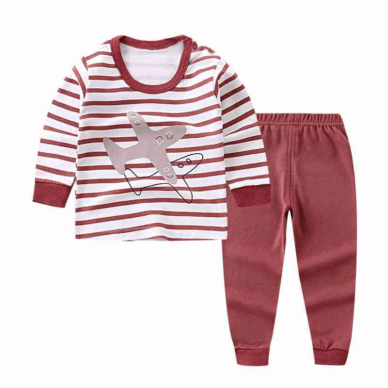 Newborn Kids Pajama Sets, Cartoon Casual Long Sleeve T-shirt Tops