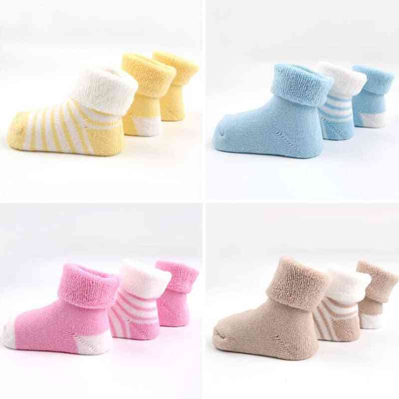 Autumn And Winter Cotton Thick Warm Baby Foot Socks