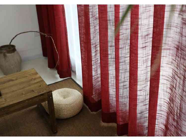 Modern Linen Semi-shading Ramie Curtain ( Set 1)