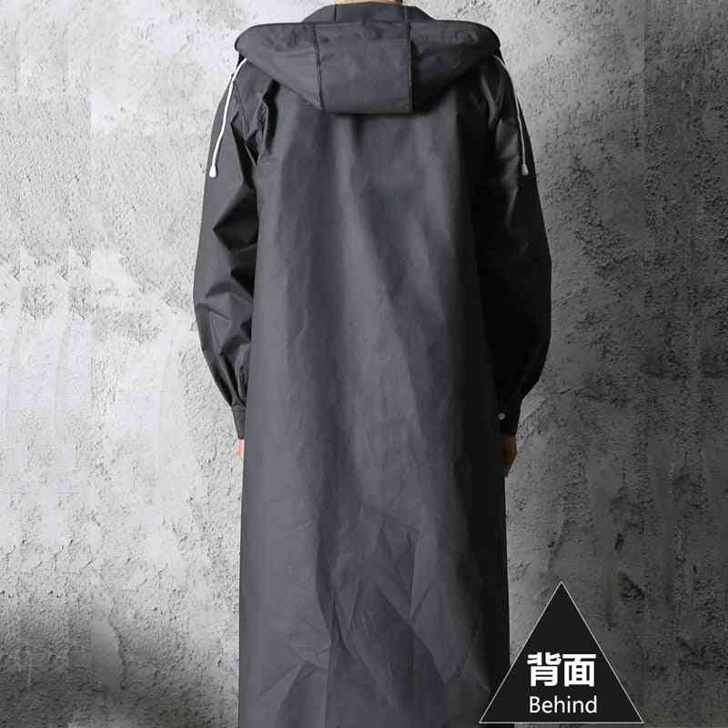 Fashion Adult Waterproof Long Raincoat Hooded For Travel Fishing, Climbing, Cycling