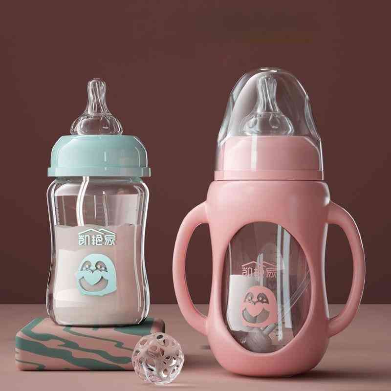 Silicone Straw Water Drink Bottles For Baby, Newborn Milk Feeder