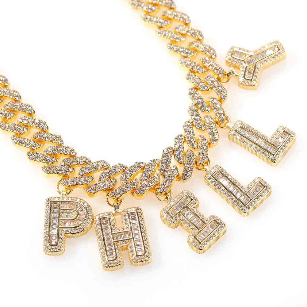 Hiphop Letter S-link, Miami Cuban, Necklace & Bracelet ( Set 1)